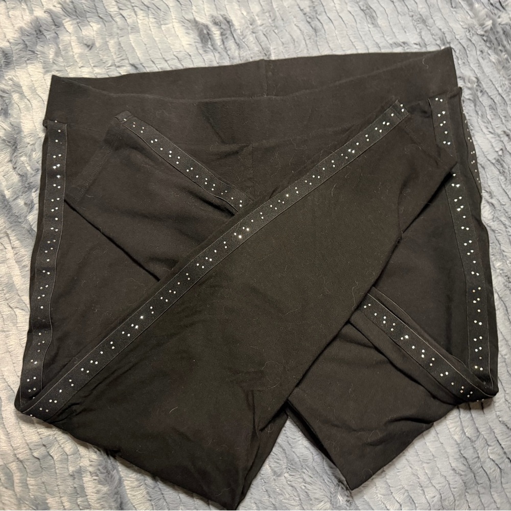 Torrid Black Leggings with sparkle detail
